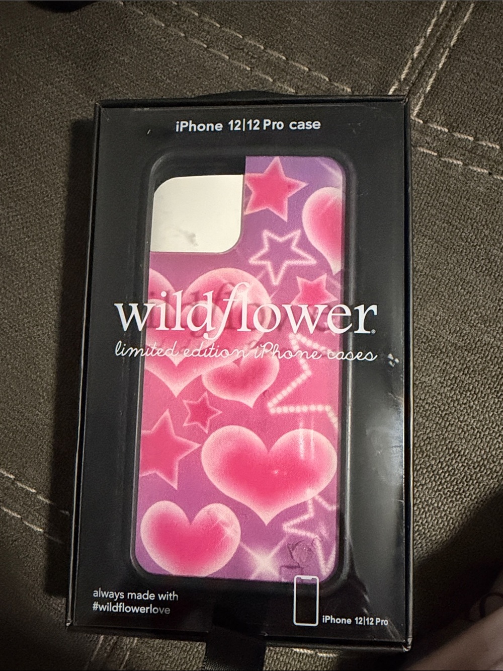 Wildflower Pink Heart & Star Pattern iPhone 12/12 Pro Case